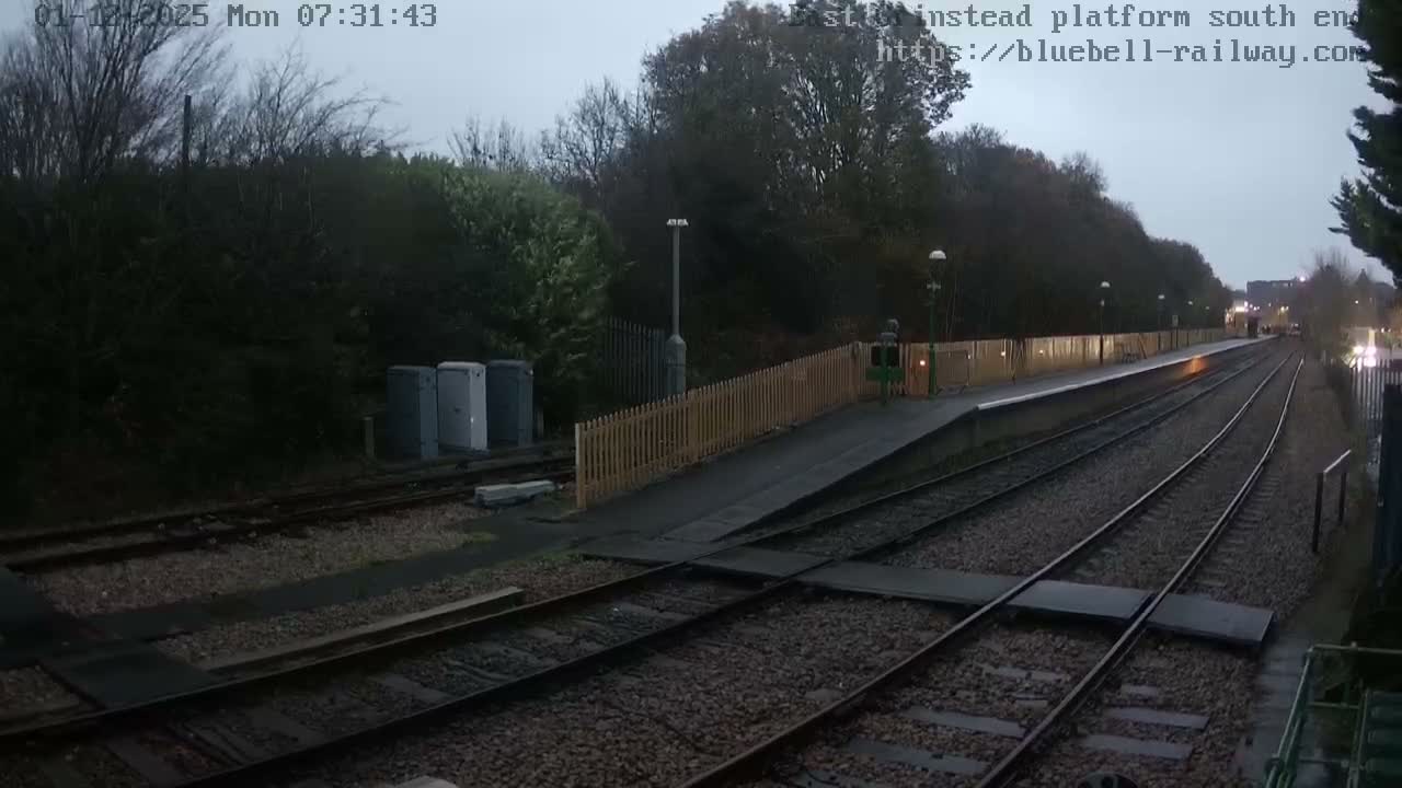 East Grinstead Station Bluebell Railway Platforms South End Live Cam - Mid Sussex, East Sussex, South East, England, United Kingdom