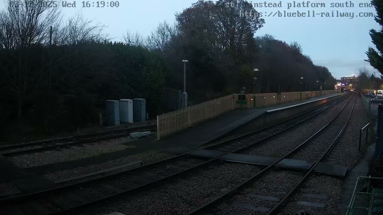East Grinstead Station Bluebell Railway Platforms South End Live Cam - Mid Sussex, East Sussex, South East, England, United Kingdom