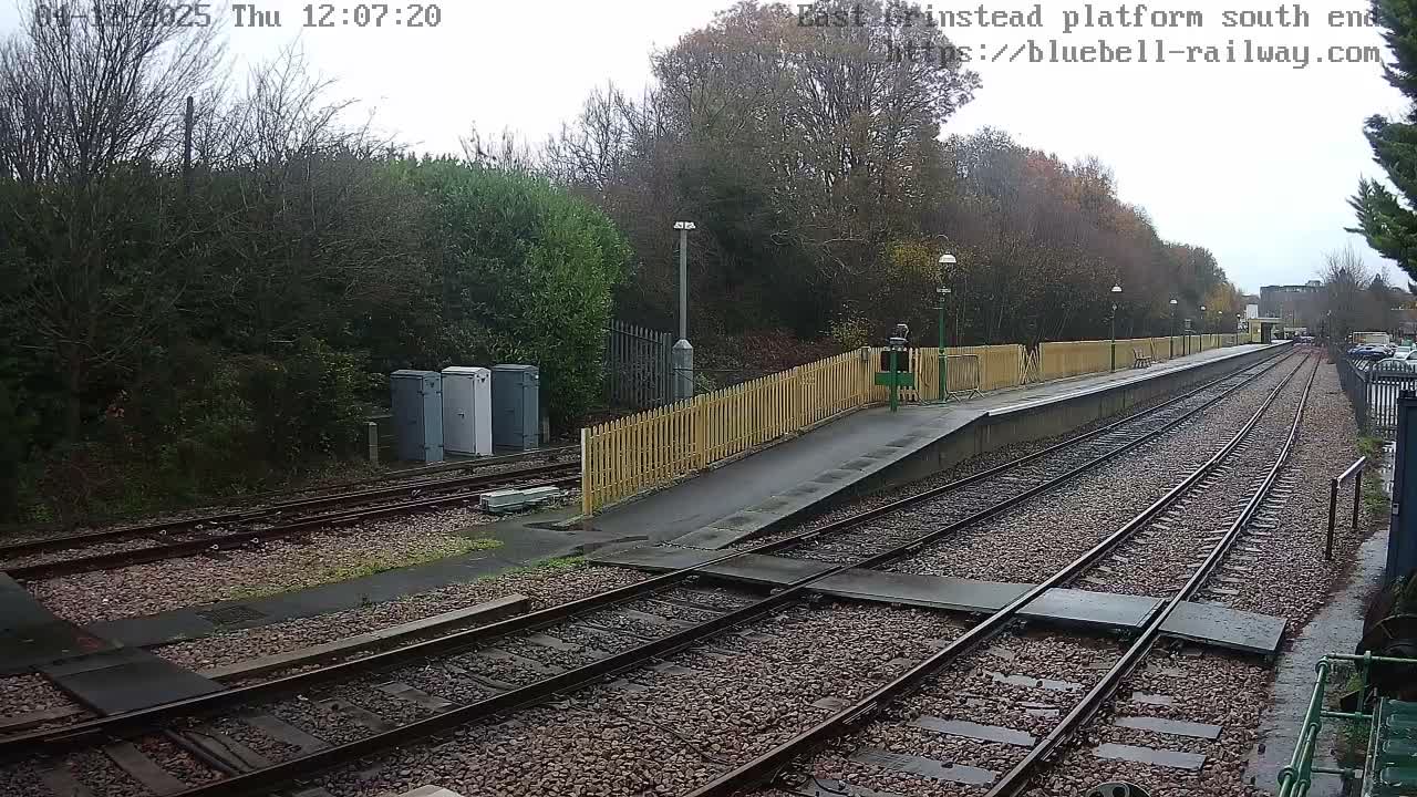 East Grinstead Station Bluebell Railway Platforms South End Live Cam - Mid Sussex, East Sussex, South East, England, United Kingdom