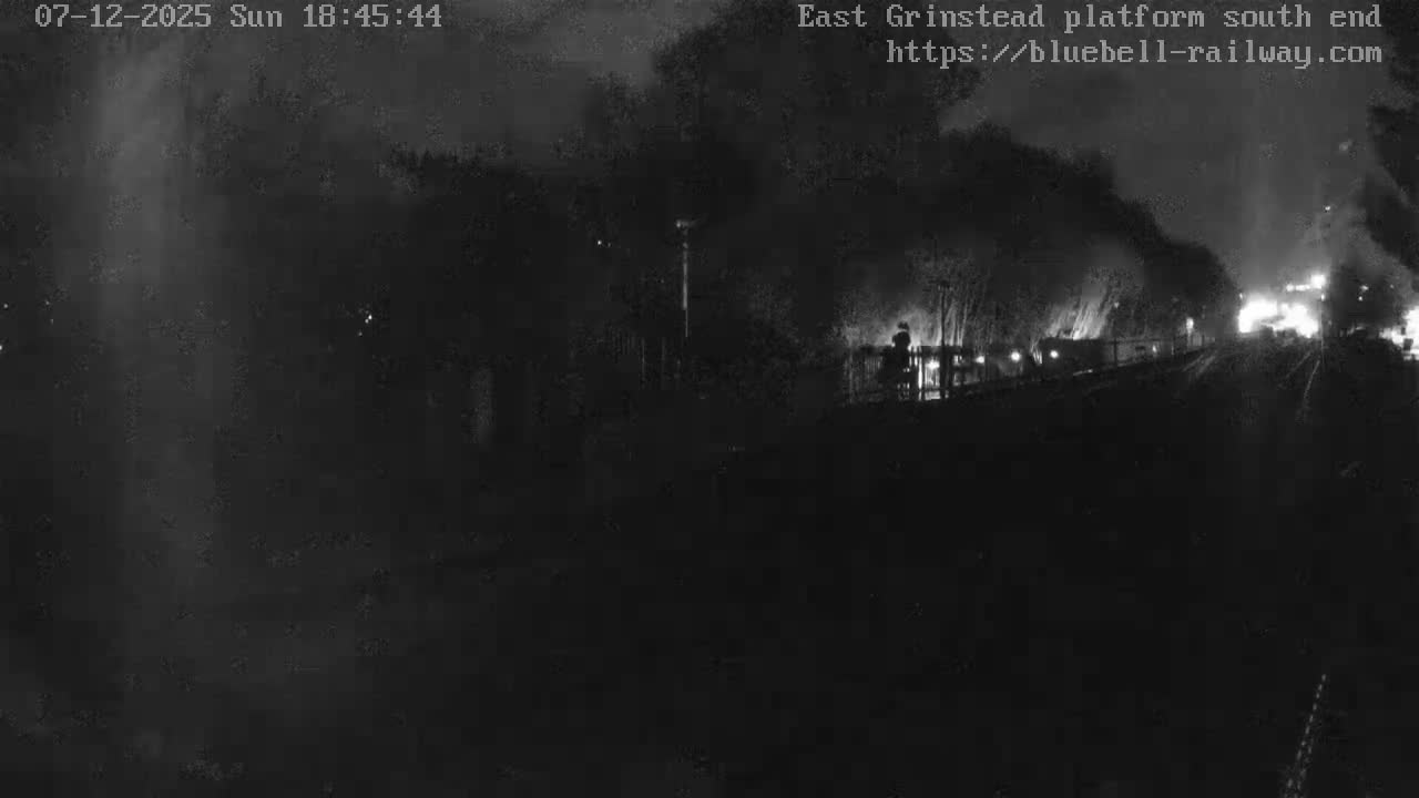 East Grinstead Station Bluebell Railway Platforms South End Live Cam - Mid Sussex, East Sussex, South East, England, United Kingdom