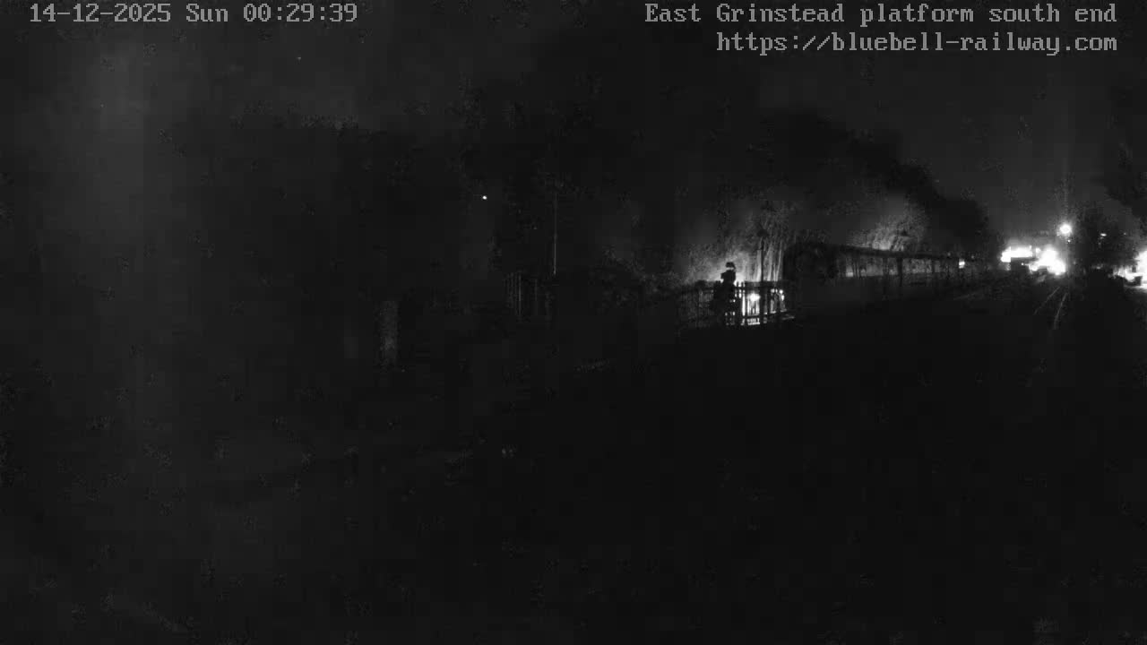 East Grinstead Station Bluebell Railway Platforms South End Live Cam - Mid Sussex, East Sussex, South East, England, United Kingdom