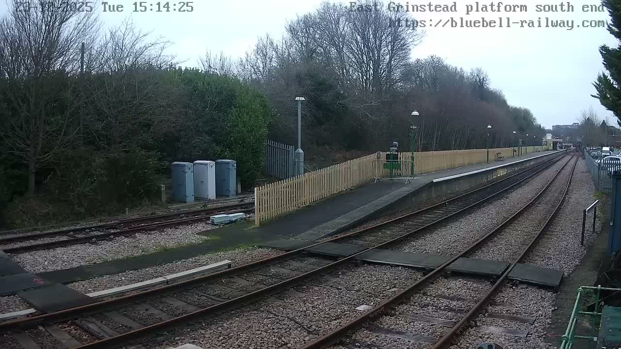 East Grinstead Station Bluebell Railway Platforms South End Live Cam - Mid Sussex, East Sussex, South East, England, United Kingdom