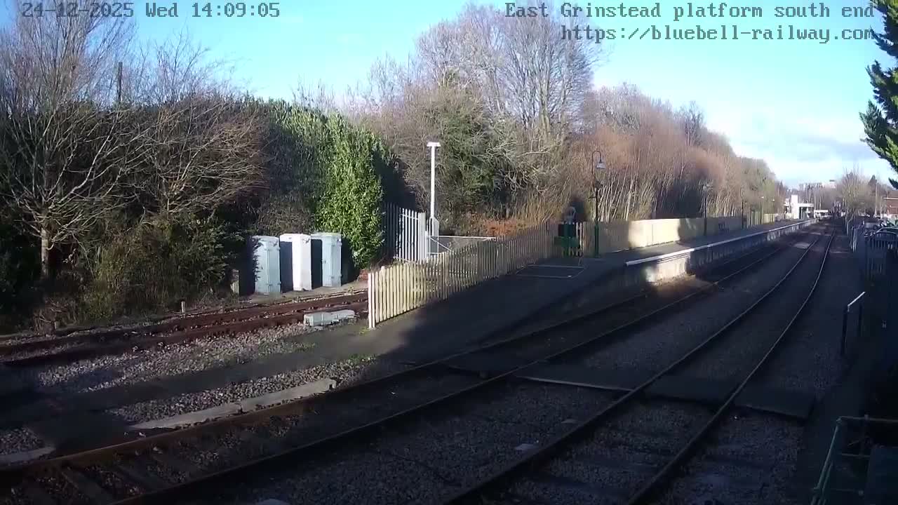 East Grinstead Station Bluebell Railway Platforms South End Live Cam - Mid Sussex, East Sussex, South East, England, United Kingdom