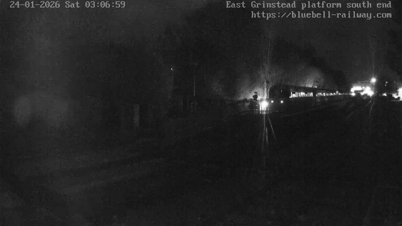 East Grinstead Station Bluebell Railway Platforms South End Live Cam - Mid Sussex, East Sussex, South East, England, United Kingdom