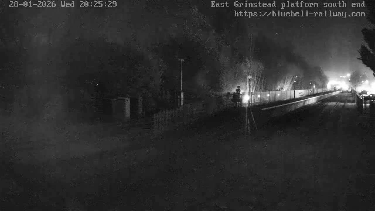 East Grinstead Station Bluebell Railway Platforms South End Live Cam - Mid Sussex, East Sussex, South East, England, United Kingdom