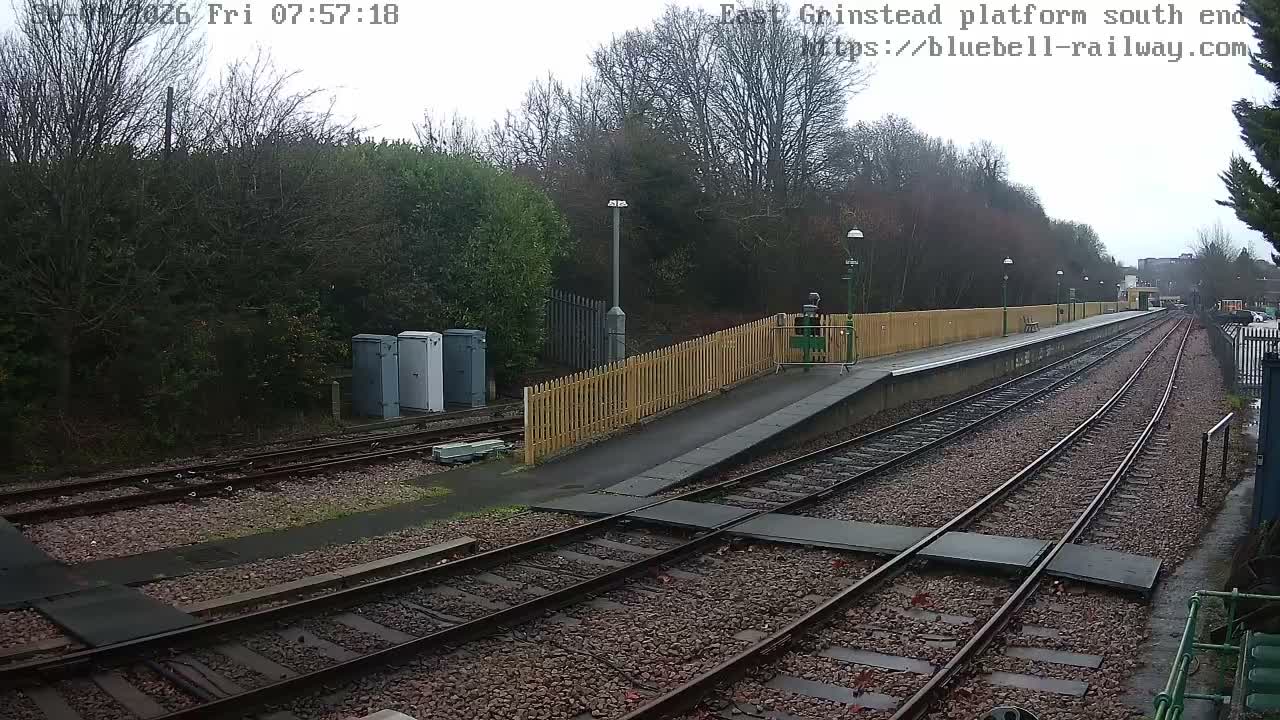 East Grinstead Station Bluebell Railway Platforms South End Live Cam - Mid Sussex, East Sussex, South East, England, United Kingdom