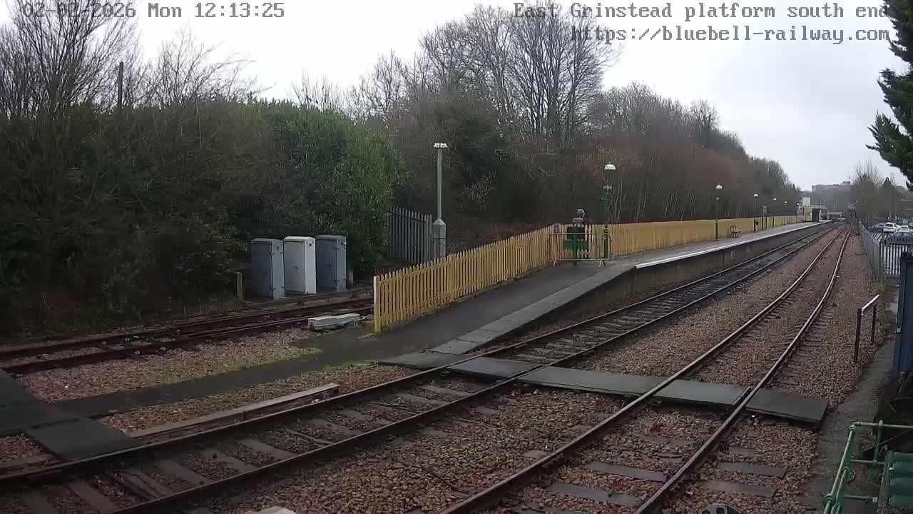 East Grinstead Station Bluebell Railway Platforms South End Live Cam - Mid Sussex, East Sussex, South East, England, United Kingdom