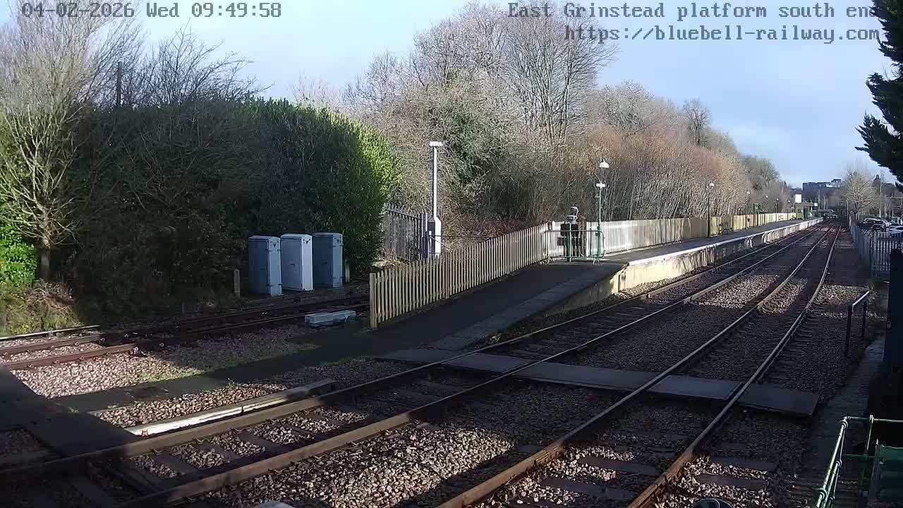 East Grinstead Station Bluebell Railway Platforms South End Live Cam - Mid Sussex, East Sussex, South East, England, United Kingdom