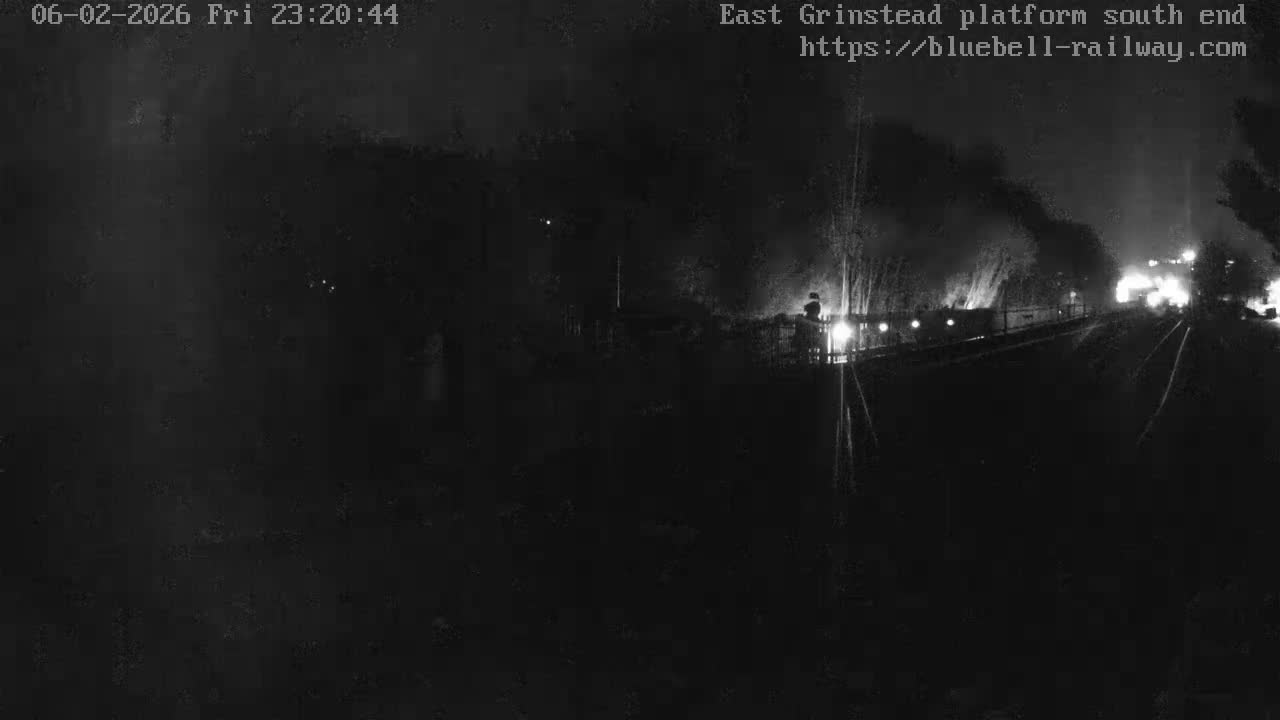 East Grinstead Station Bluebell Railway Platforms South End Live Cam - Mid Sussex, East Sussex, South East, England, United Kingdom