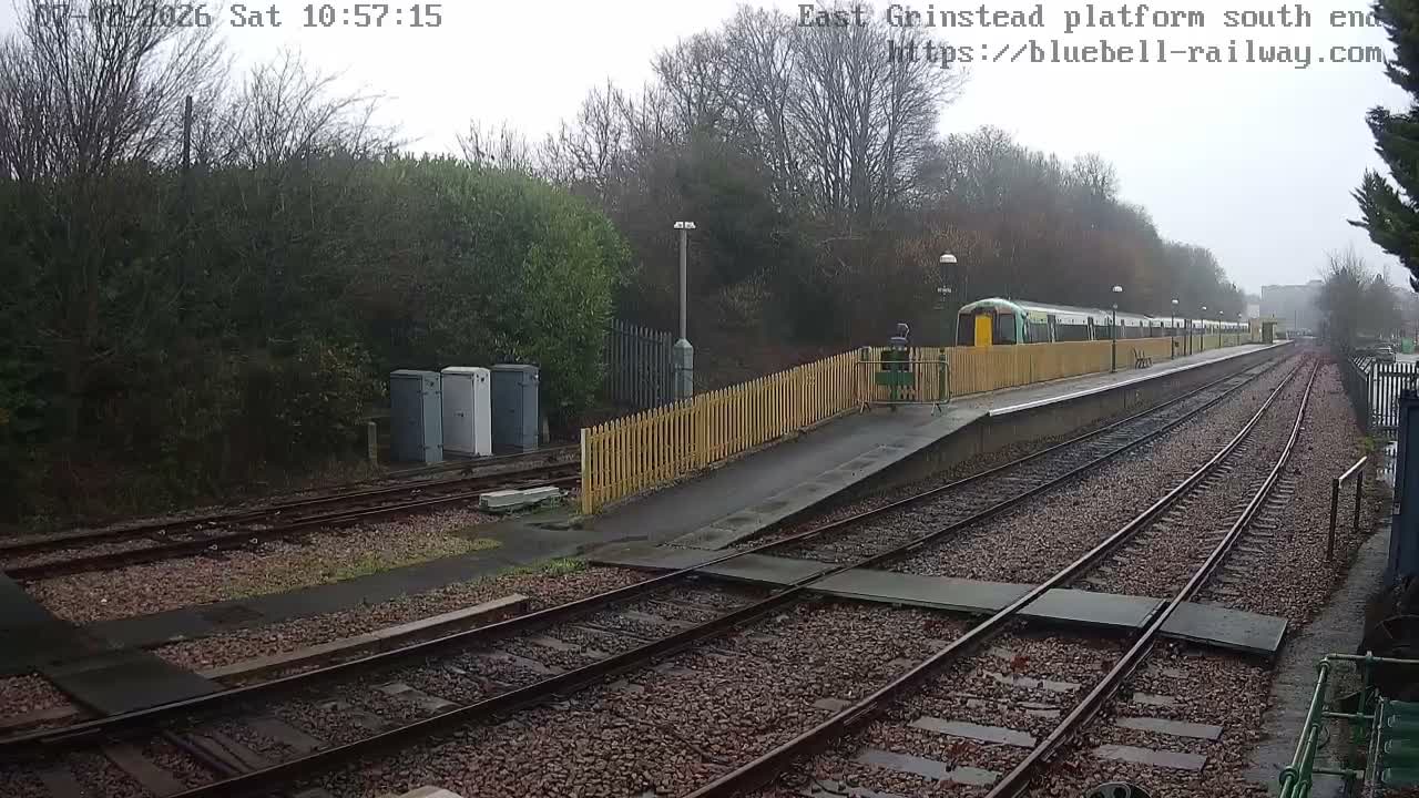 East Grinstead Station Bluebell Railway Platforms South End Live Cam - Mid Sussex, East Sussex, South East, England, United Kingdom