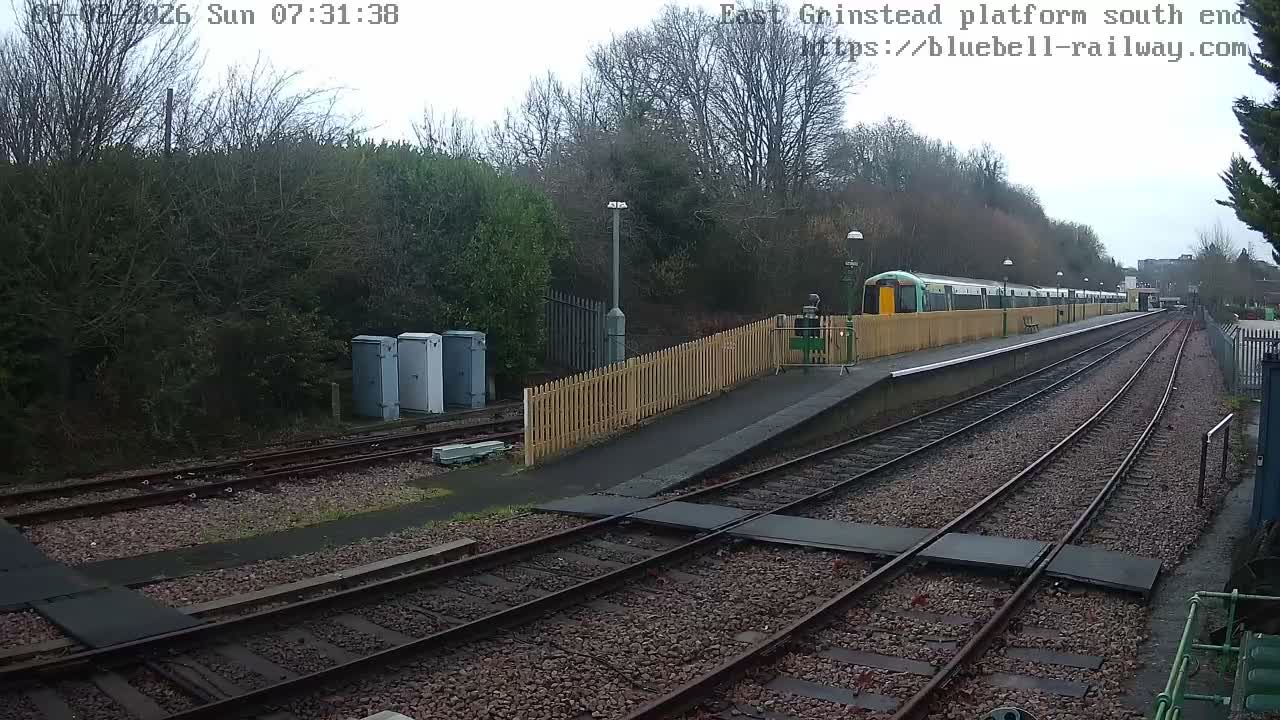 East Grinstead Station Bluebell Railway Platforms South End Live Cam - Mid Sussex, East Sussex, South East, England, United Kingdom