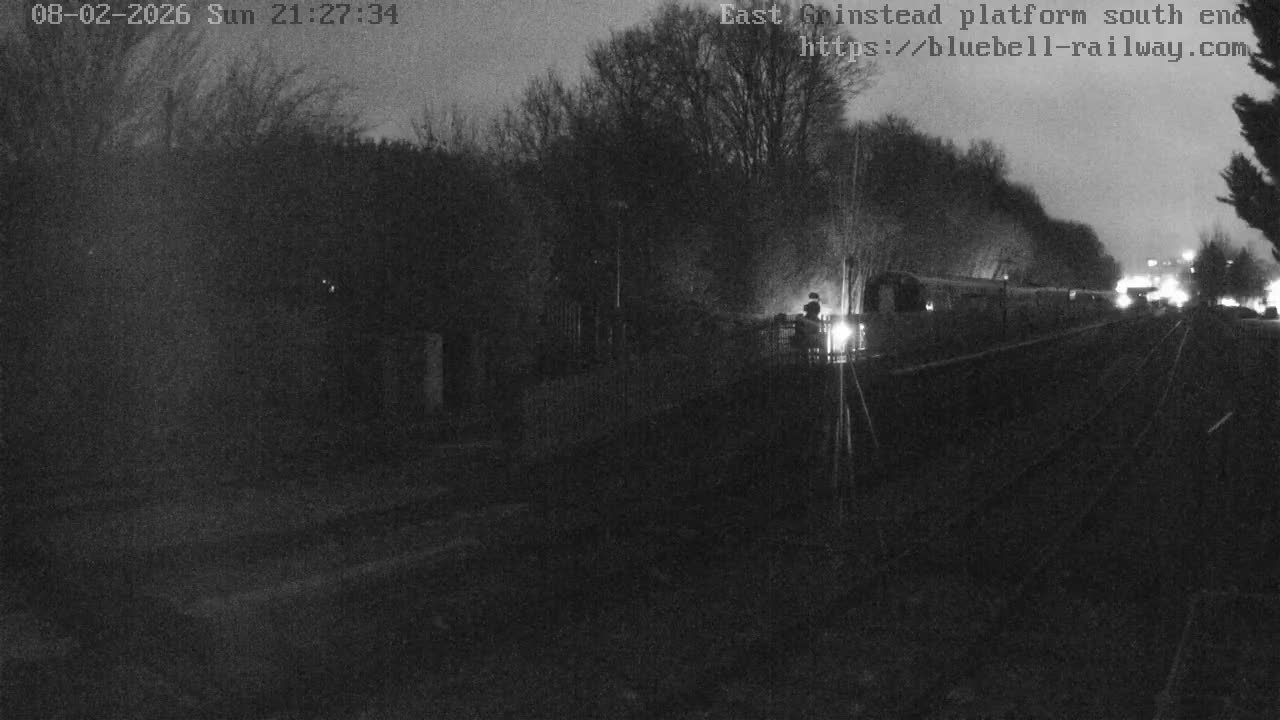East Grinstead Station Bluebell Railway Platforms South End Live Cam - Mid Sussex, East Sussex, South East, England, United Kingdom