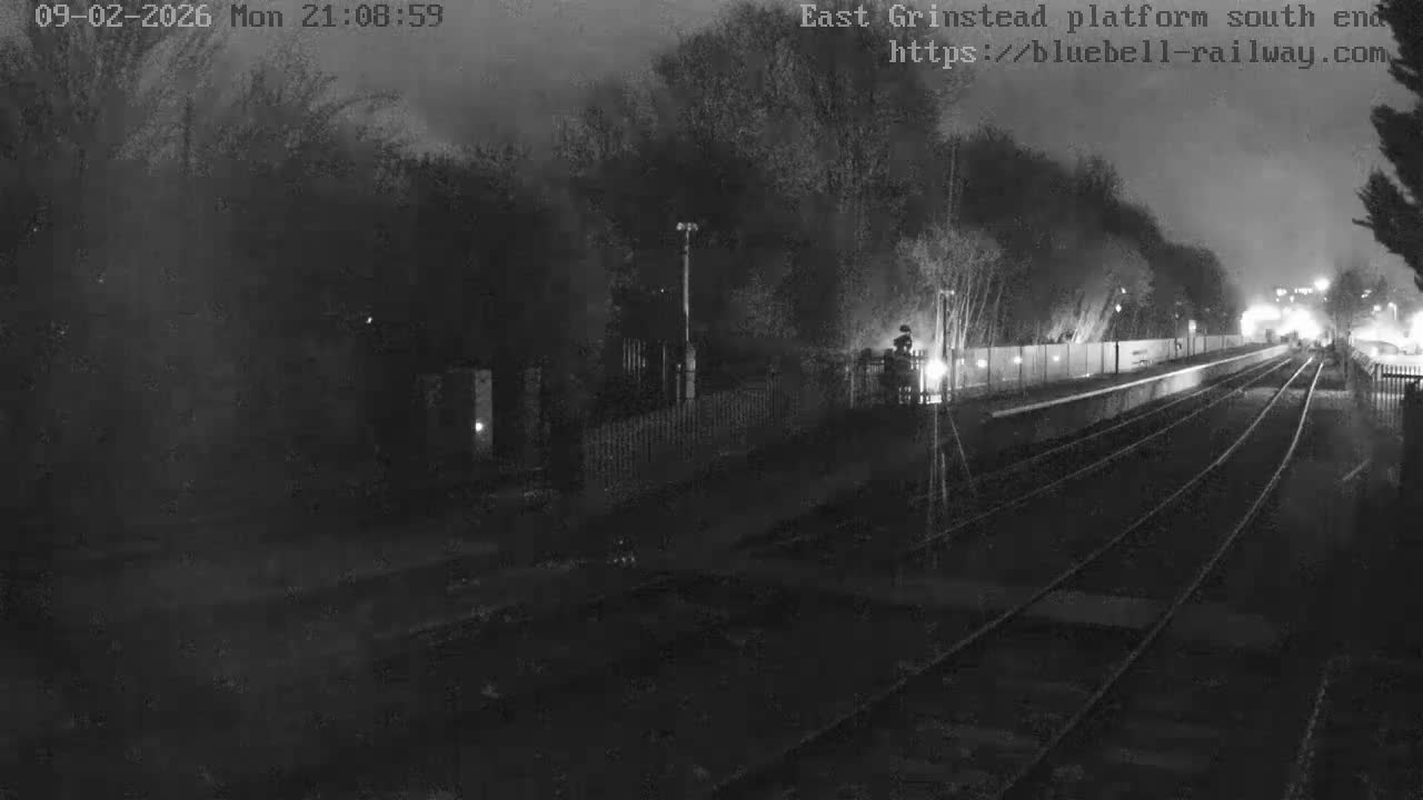 East Grinstead Station Bluebell Railway Platforms South End Live Cam - Mid Sussex, East Sussex, South East, England, United Kingdom