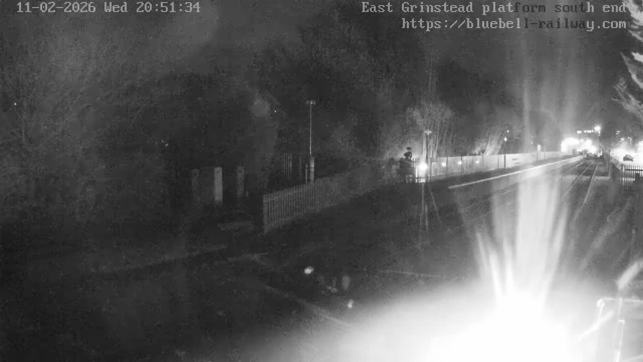 East Grinstead Station Bluebell Railway Platforms South End Live Cam - Mid Sussex, East Sussex, South East, England, United Kingdom