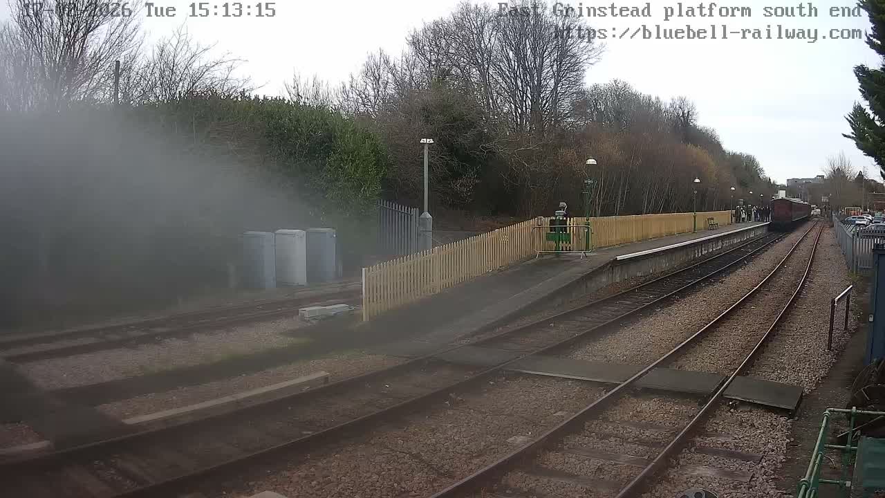 East Grinstead Station Bluebell Railway Platforms South End Live Cam - Mid Sussex, East Sussex, South East, England, United Kingdom