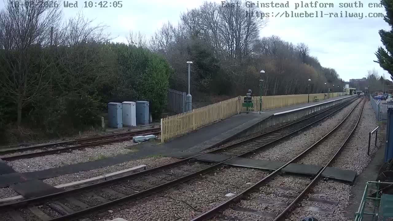 East Grinstead Station Bluebell Railway Platforms South End Live Cam - Mid Sussex, East Sussex, South East, England, United Kingdom