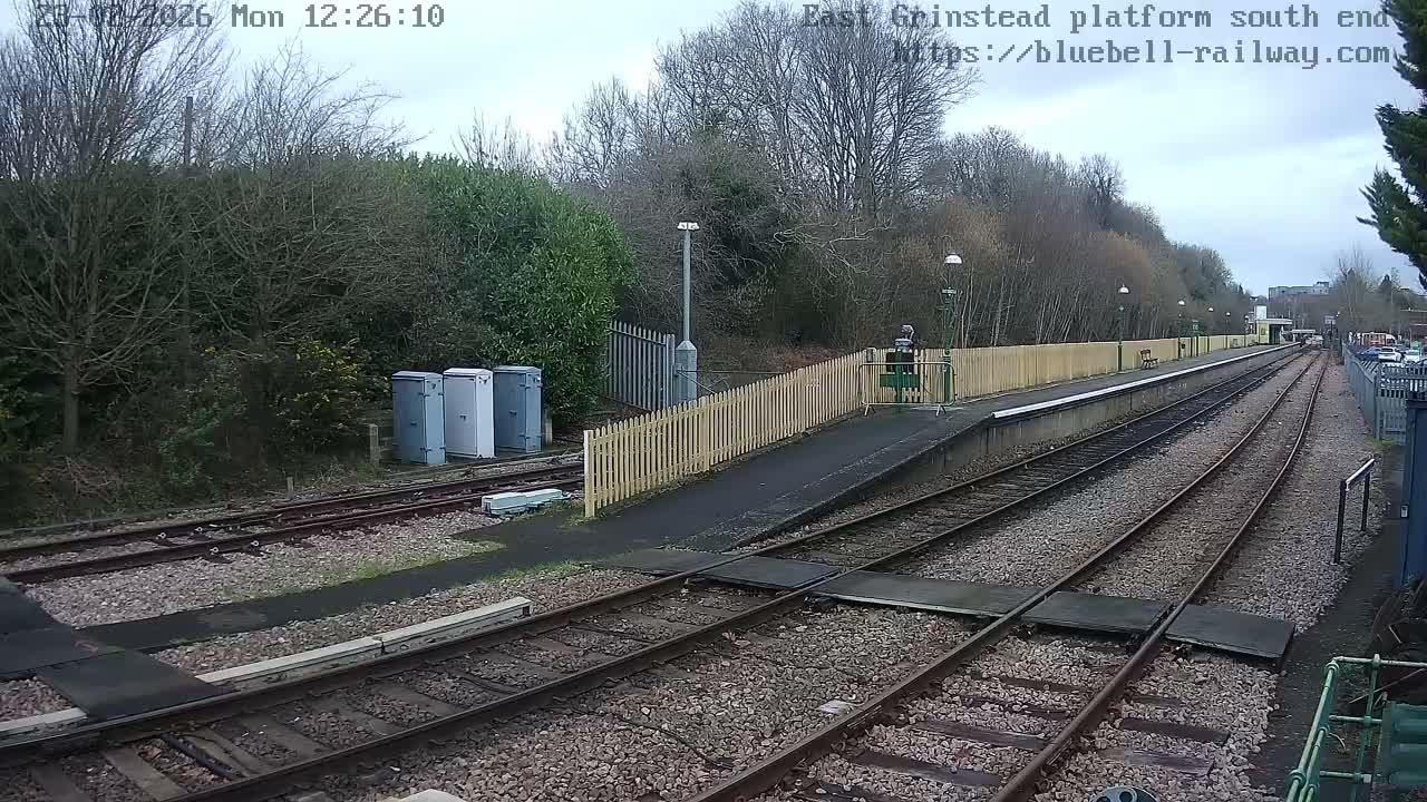 East Grinstead Station Bluebell Railway Platforms South End Live Cam - Mid Sussex, East Sussex, South East, England, United Kingdom