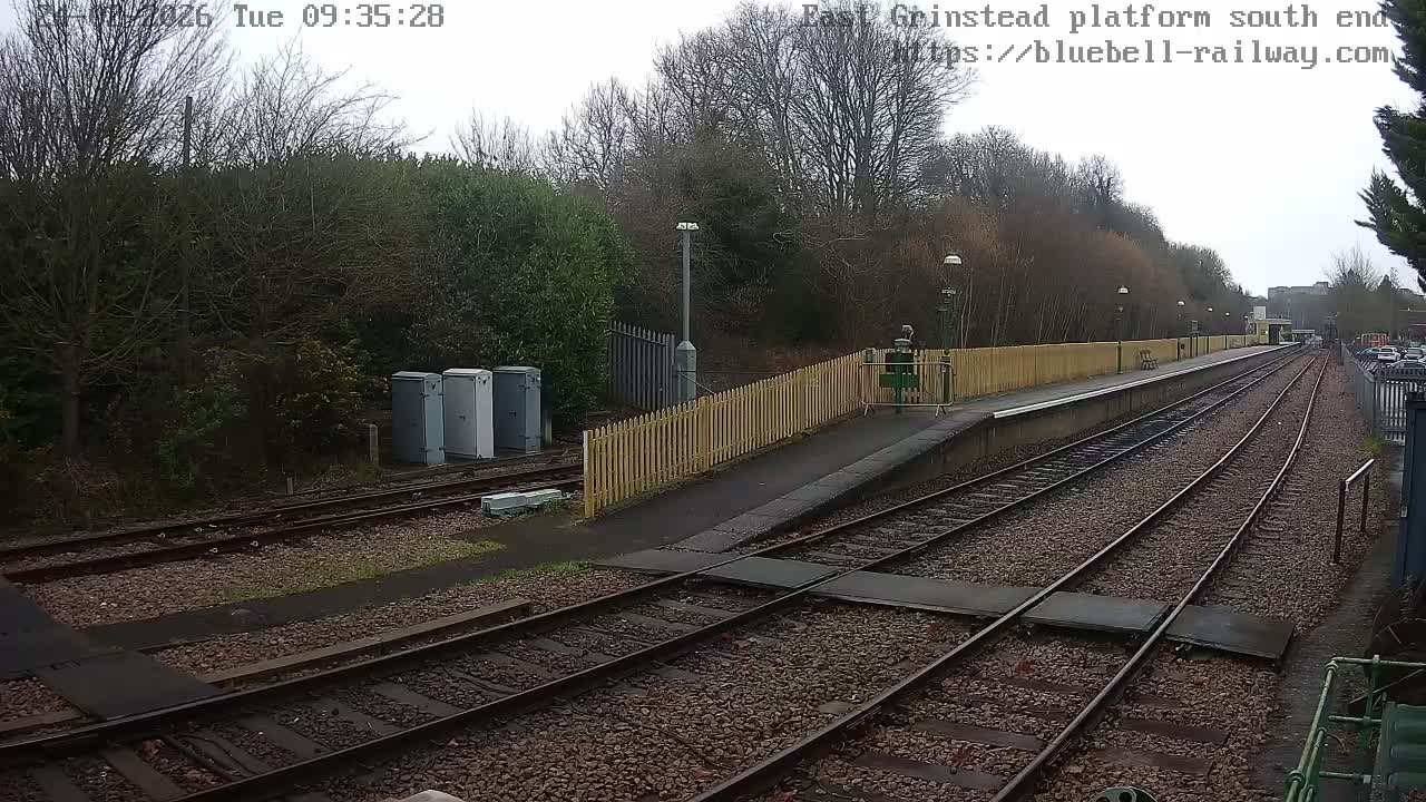 East Grinstead Station Bluebell Railway Platforms South End Live Cam - Mid Sussex, East Sussex, South East, England, United Kingdom