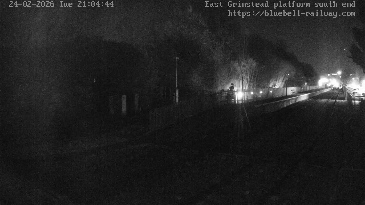 East Grinstead Station Bluebell Railway Platforms South End Live Cam - Mid Sussex, East Sussex, South East, England, United Kingdom