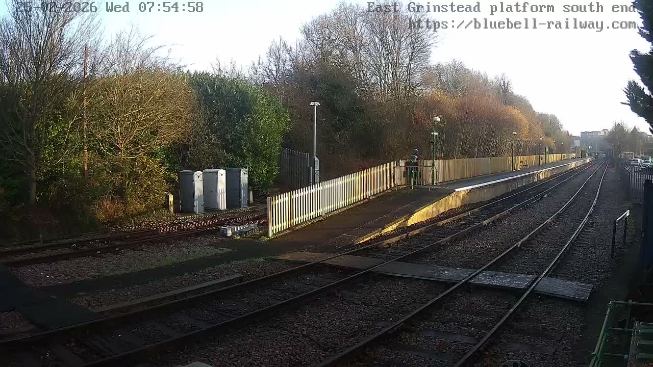 East Grinstead Station Bluebell Railway Platforms South End Live Cam - Mid Sussex, East Sussex, South East, England, United Kingdom