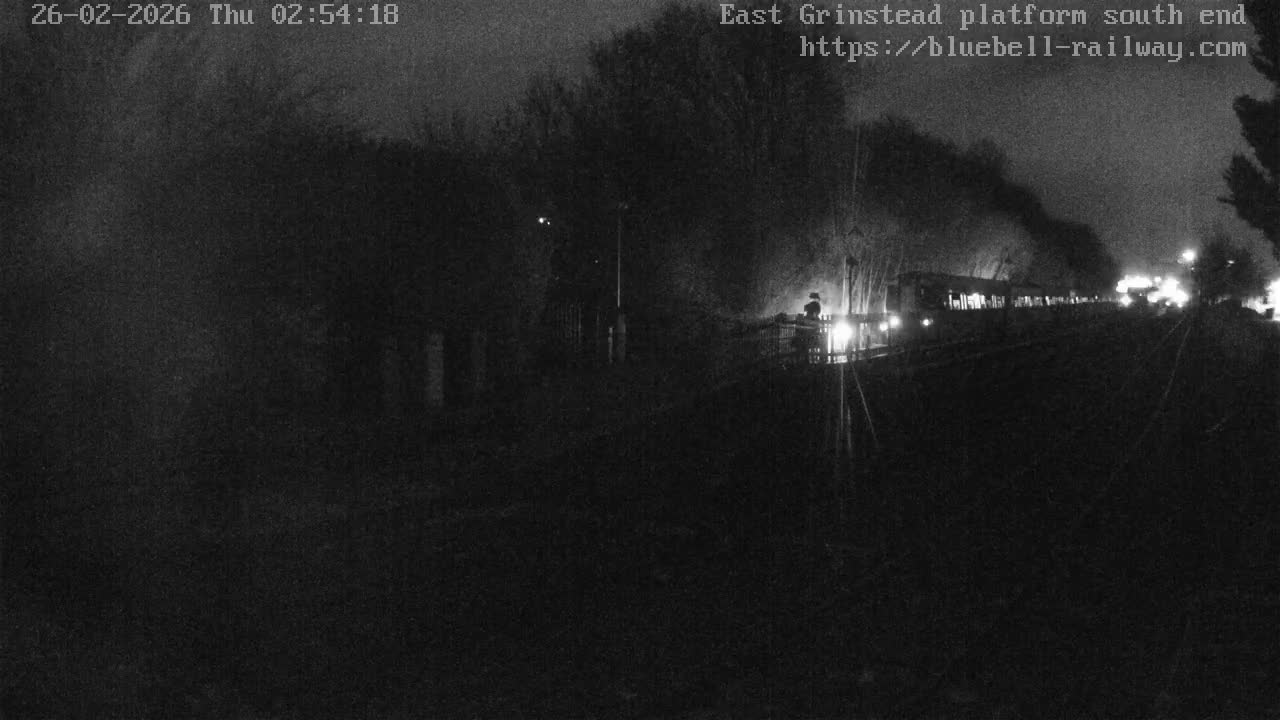 East Grinstead Station Bluebell Railway Platforms South End Live Cam - Mid Sussex, East Sussex, South East, England, United Kingdom