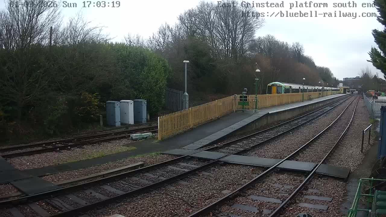 East Grinstead Station Bluebell Railway Platforms South End Live Cam - Mid Sussex, East Sussex, South East, England, United Kingdom