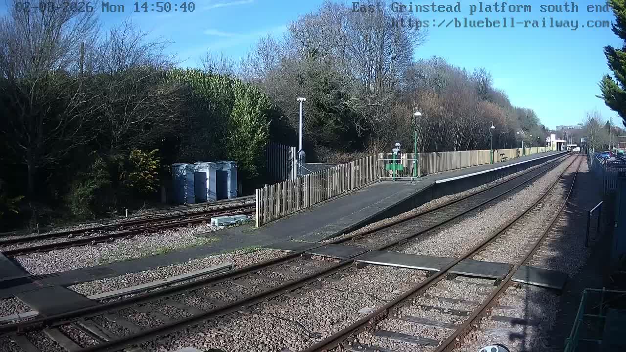 East Grinstead Station Bluebell Railway Platforms South End Live Cam - Mid Sussex, East Sussex, South East, England, United Kingdom