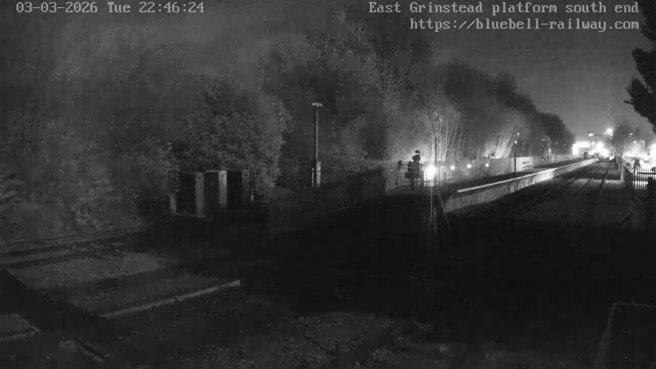 East Grinstead Station Bluebell Railway Platforms South End Live Cam - Mid Sussex, East Sussex, South East, England, United Kingdom