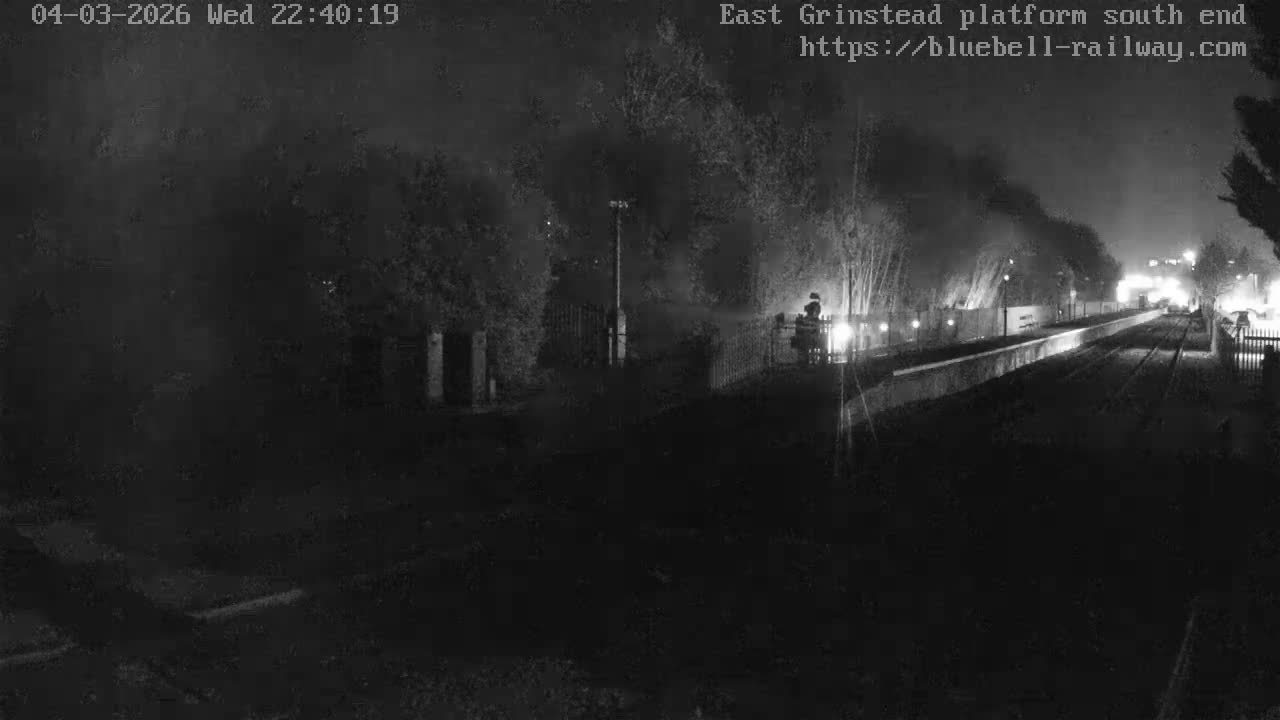 East Grinstead Station Bluebell Railway Platforms South End Live Cam - Mid Sussex, East Sussex, South East, England, United Kingdom