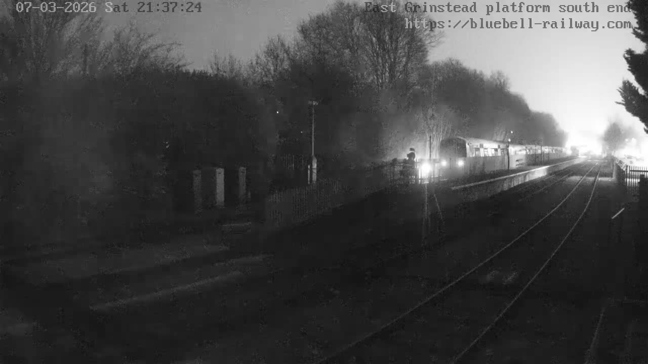 East Grinstead Station Bluebell Railway Platforms South End Live Cam - Mid Sussex, East Sussex, South East, England, United Kingdom