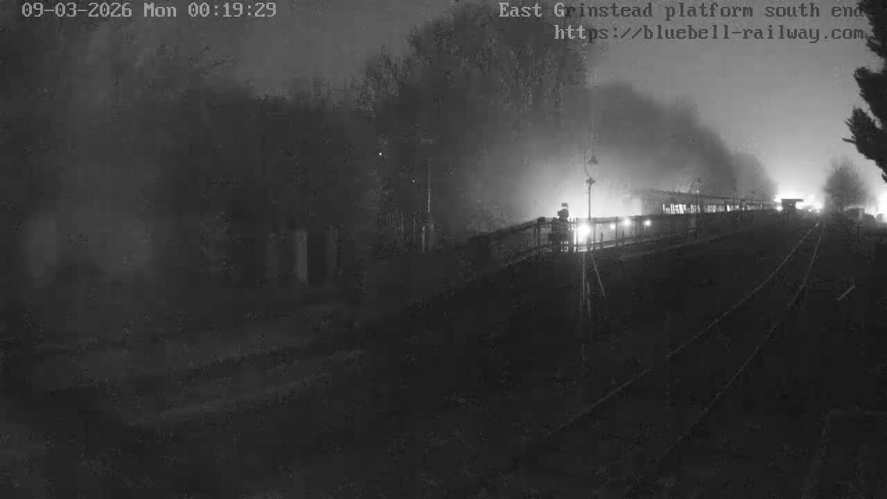 East Grinstead Station Bluebell Railway Platforms South End Live Cam - Mid Sussex, East Sussex, South East, England, United Kingdom