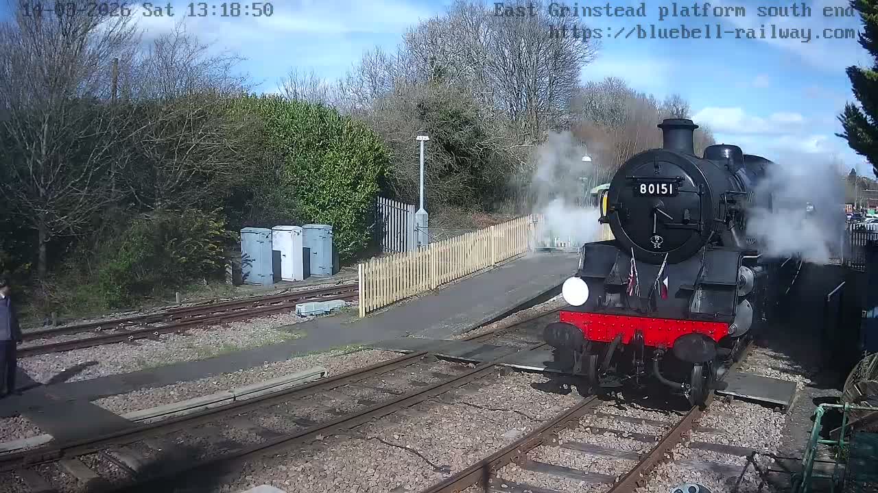 East Grinstead Station Bluebell Railway Platforms South End Live Cam - Mid Sussex, East Sussex, South East, England, United Kingdom