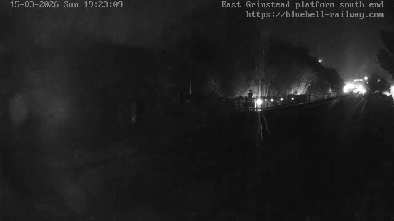 East Grinstead Station Bluebell Railway Platforms South End Live Cam - Mid Sussex, East Sussex, South East, England, United Kingdom
