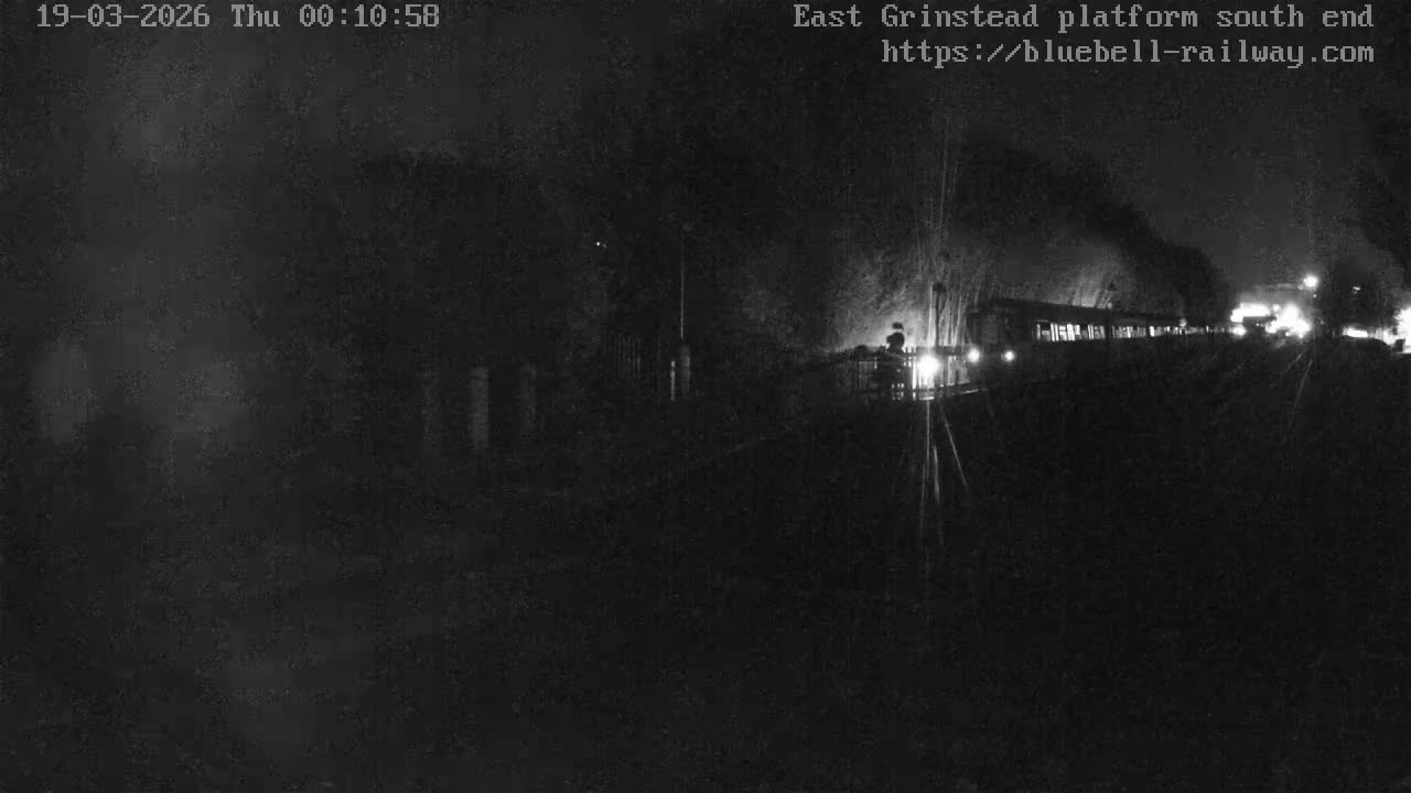 East Grinstead Station Bluebell Railway Platforms South End Live Cam - Mid Sussex, East Sussex, South East, England, United Kingdom