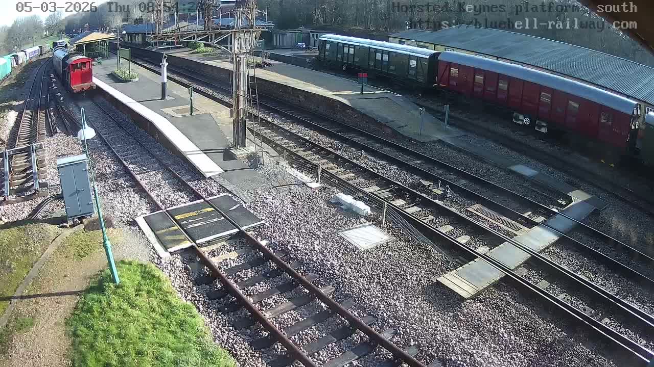 Horsted Keynes Station , Bluebell Railway (Platforms South) Live Cam - Mid Sussex, West Sussex, South East, England, United Kingdom