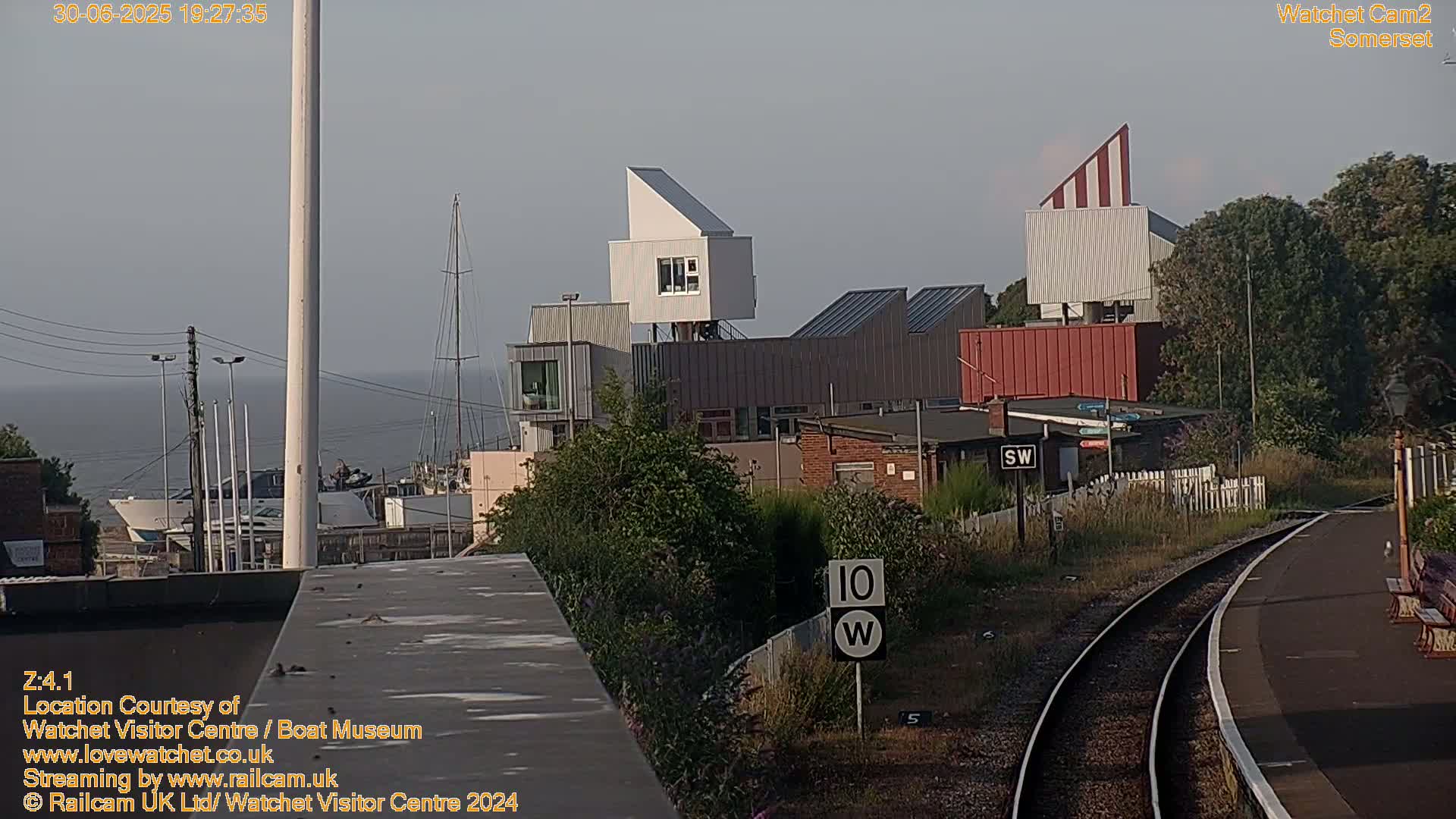 Watchet Boat Museum & Watchet Railway Station (West Somerset Railway) Northeast Live Cam  - Somerset, South West, England, United Kingdom