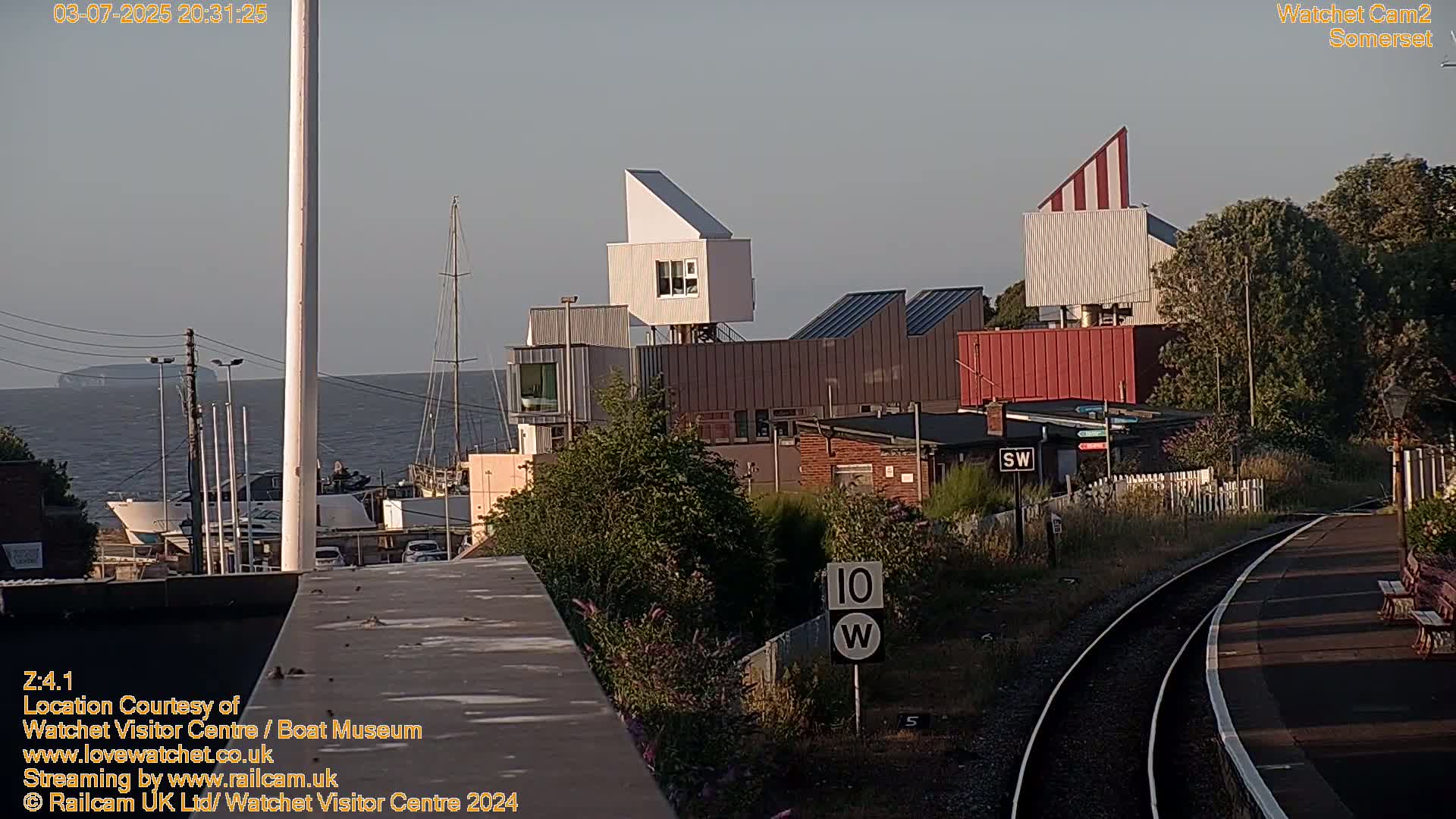 Watchet Boat Museum & Watchet Railway Station (West Somerset Railway) Northeast Live Cam  - Somerset, South West, England, United Kingdom