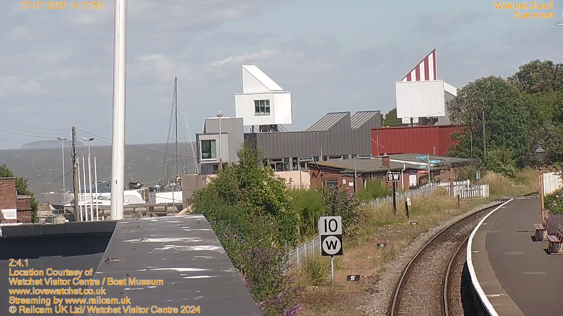 Watchet Boat Museum & Watchet Railway Station (West Somerset Railway) Northeast Live Cam  - Somerset, South West, England, United Kingdom