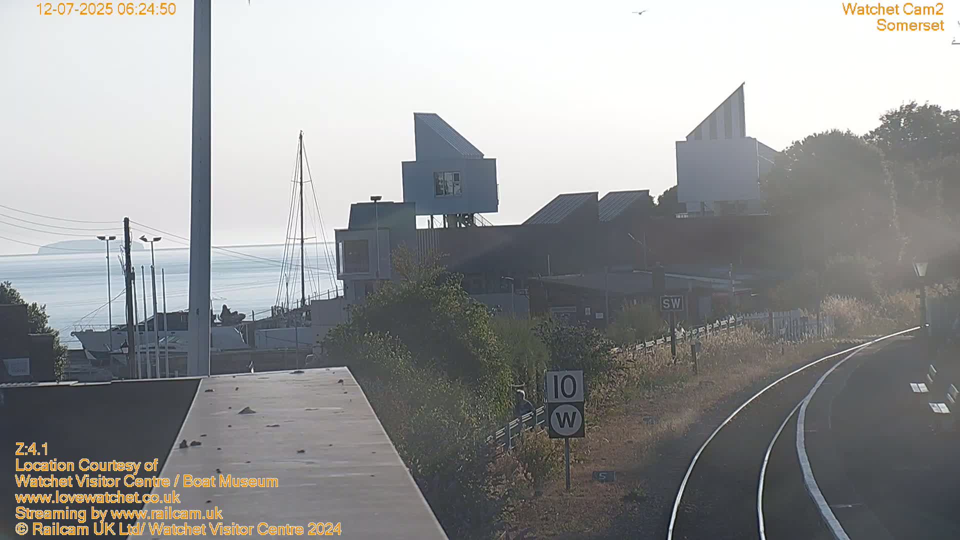 Watchet Boat Museum & Watchet Railway Station (West Somerset Railway) Northeast Live Cam  - Somerset, South West, England, United Kingdom