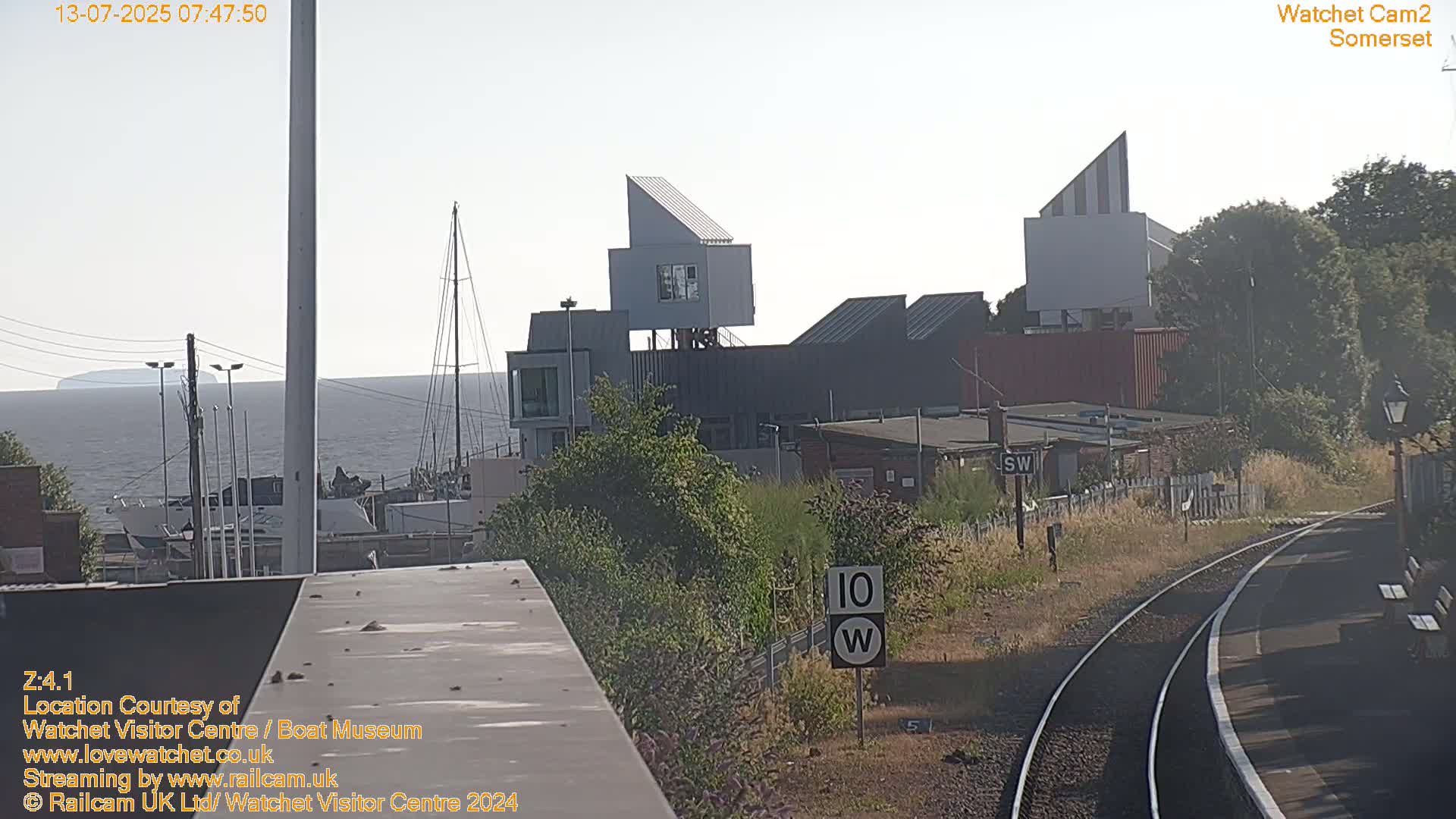 Watchet Boat Museum & Watchet Railway Station (West Somerset Railway) Northeast Live Cam  - Somerset, South West, England, United Kingdom