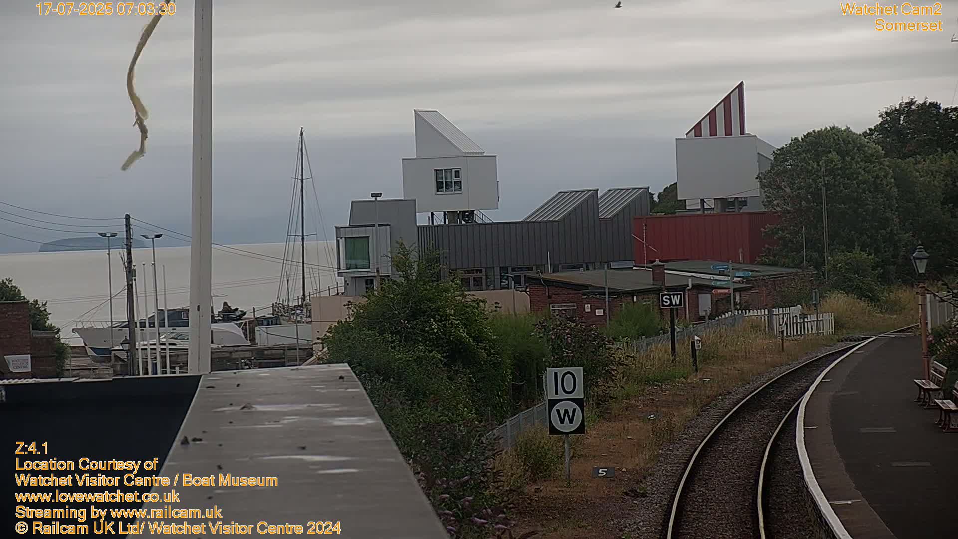 Watchet Boat Museum & Watchet Railway Station (West Somerset Railway) Northeast Live Cam  - Somerset, South West, England, United Kingdom