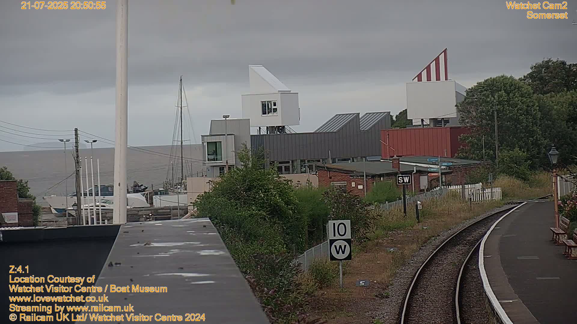 Watchet Boat Museum & Watchet Railway Station (West Somerset Railway) Northeast Live Cam  - Somerset, South West, England, United Kingdom