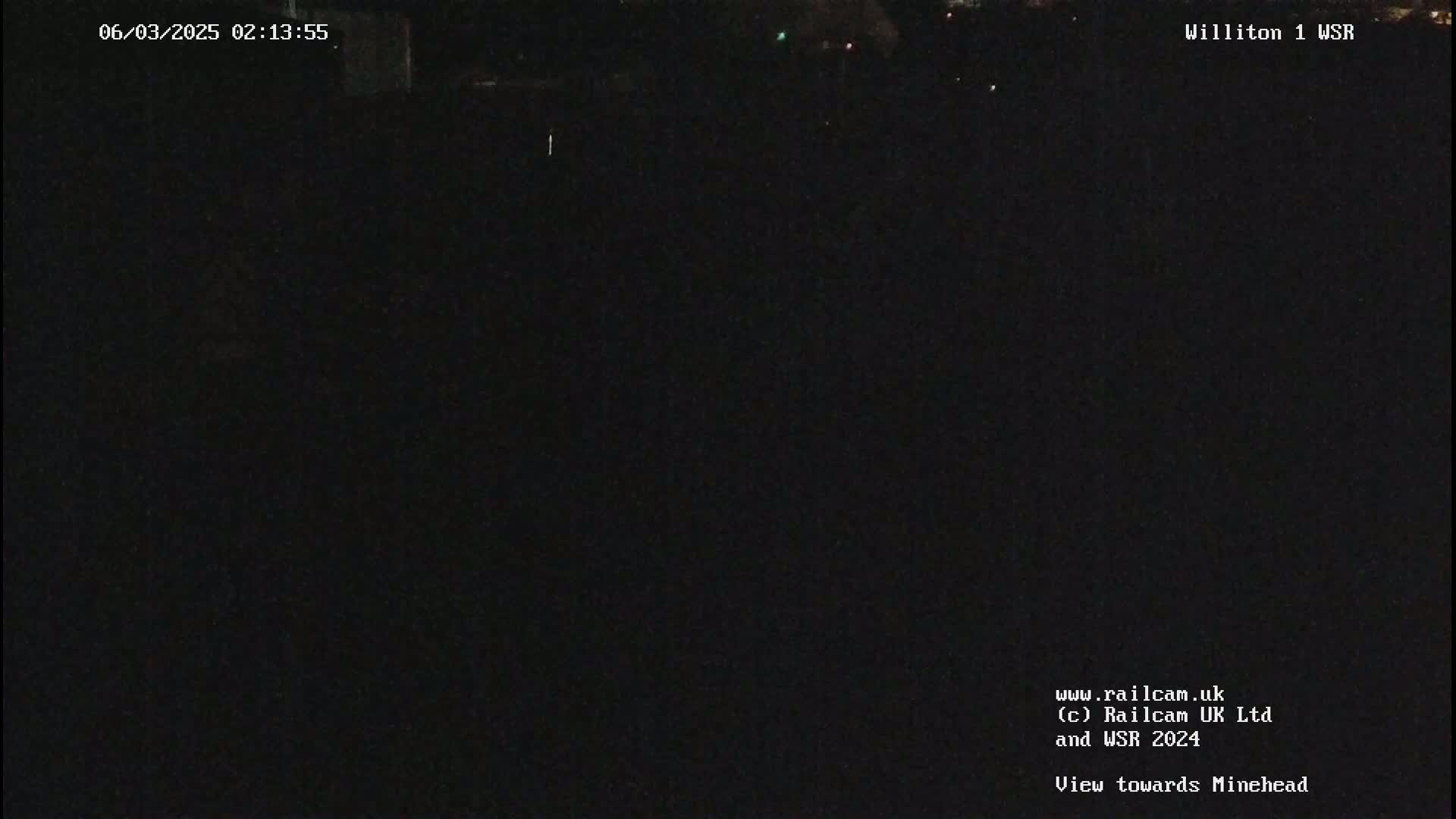 A nighttime, dark view of a landscape.
