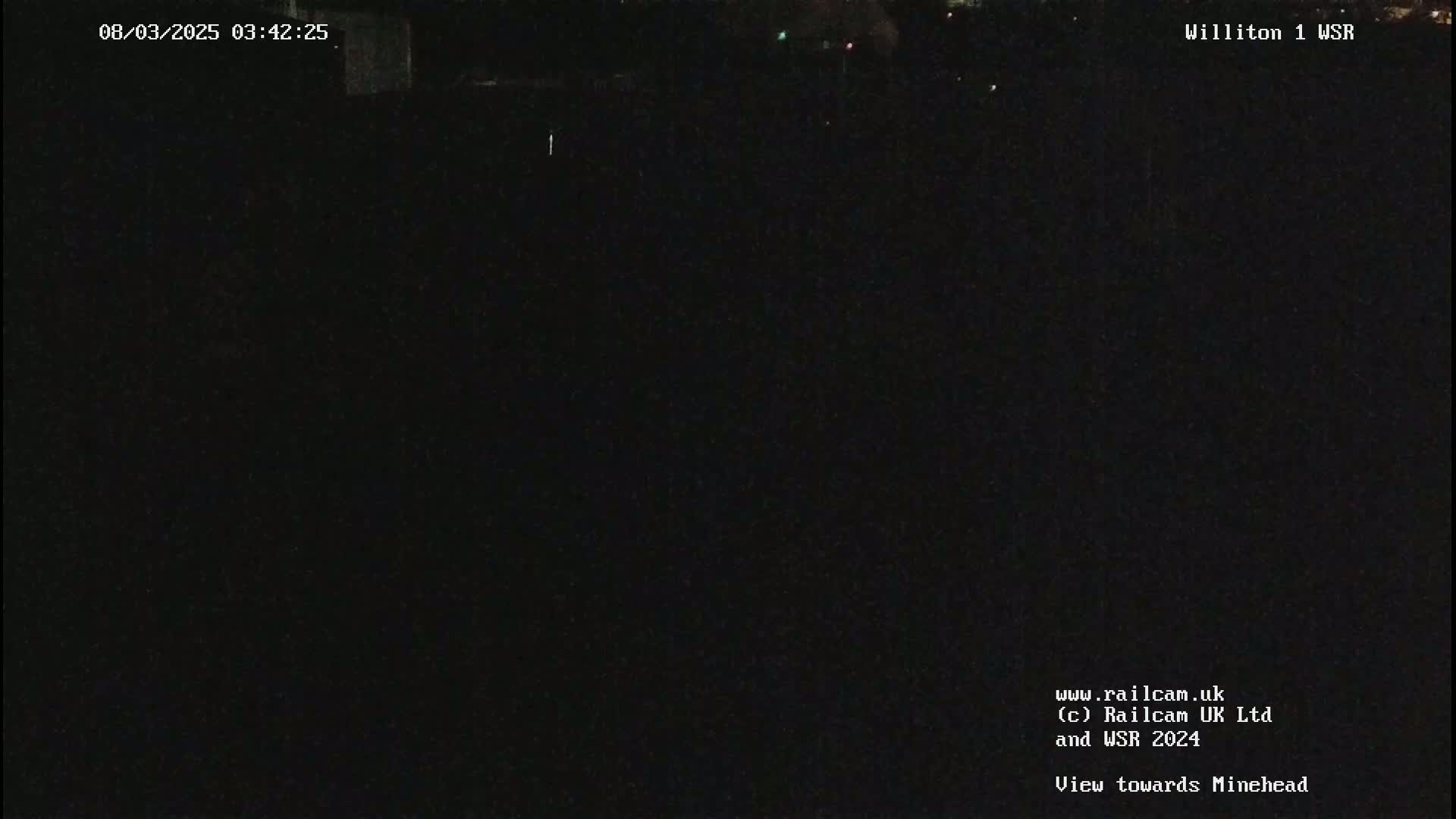 A nighttime, dark view of an empty landscape.