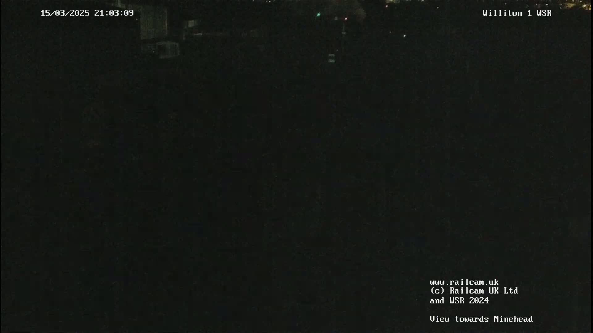A completely dark nighttime scene is visible.