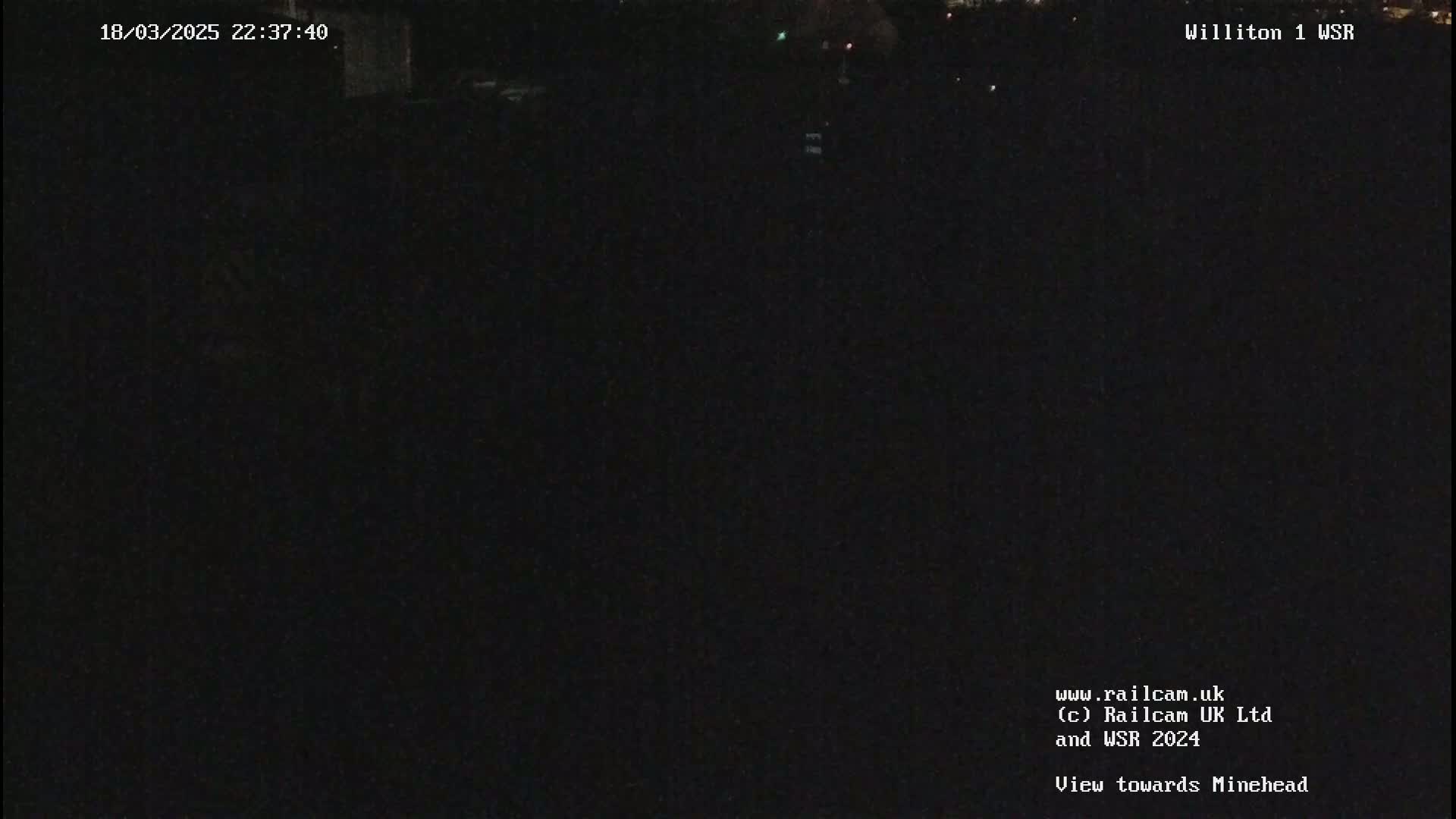 A nighttime, dark view of an area.