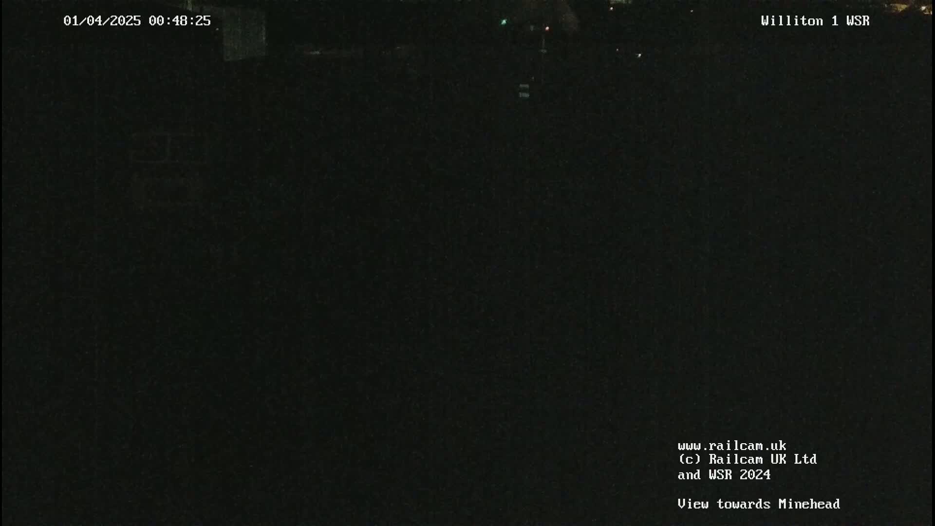 A completely dark nighttime scene is visible.