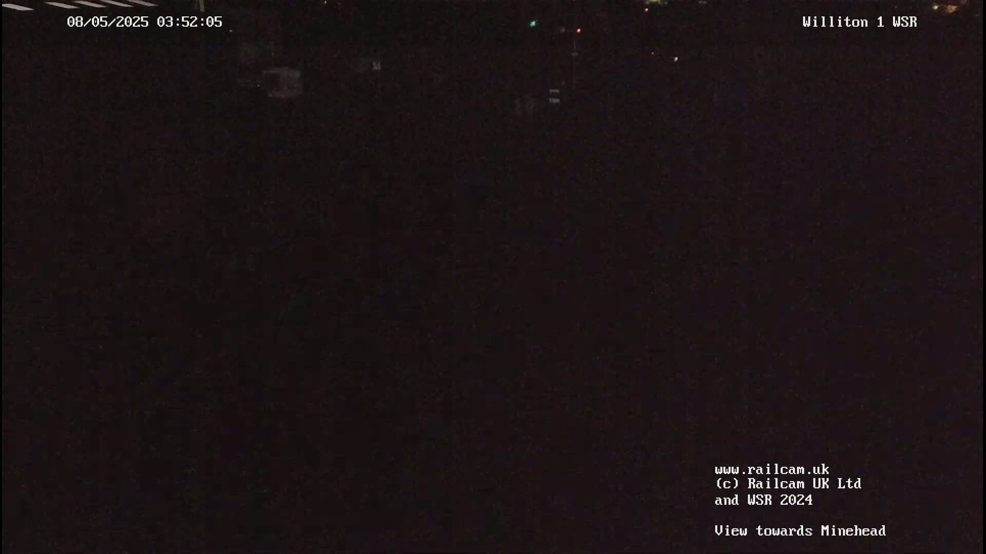 A nighttime, dark view of an empty area.