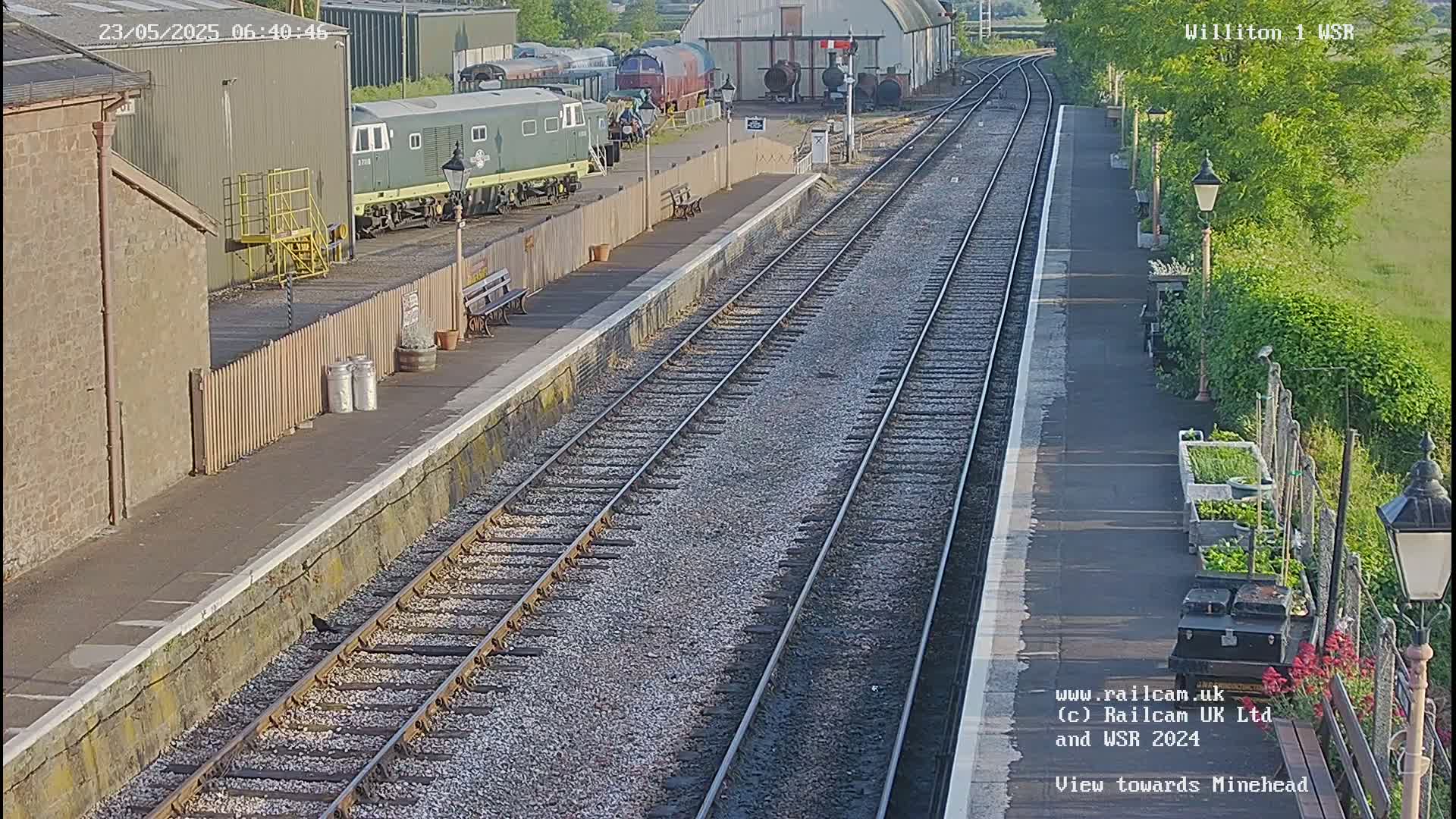 West Somerset Railway Williton Station North Platform View Live Cam  - Somerset, South West, England, United Kingdom