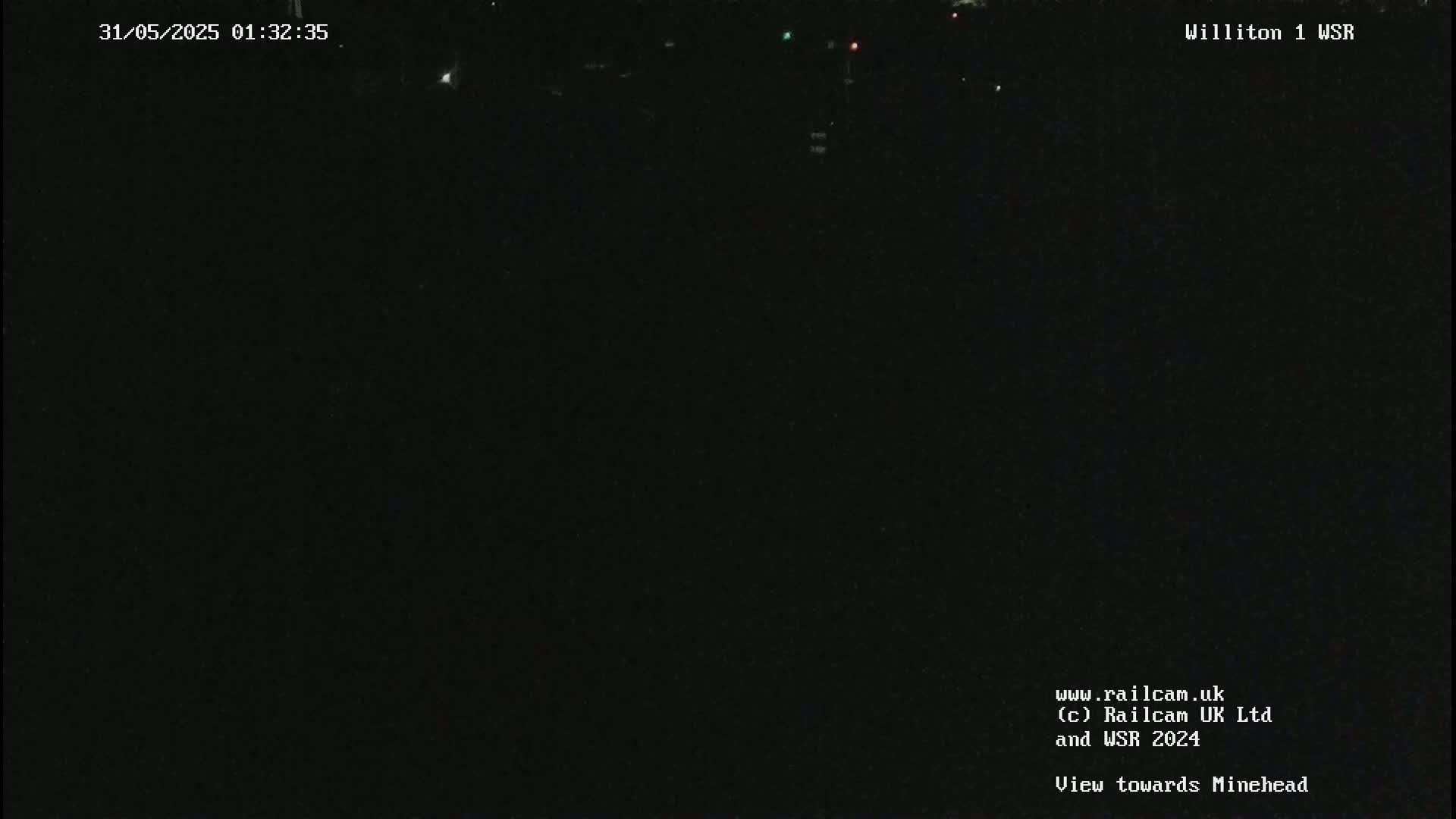 A nighttime, dark view of a seemingly empty scene.